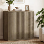 SICOTAS Buffet Cabinet with Storage Sideboard Cabinet with Doors & Shelves | Accent Sideboard Modern Credenza Fluted Storage Cabinet Mid Century Media Console for Living Room Kitchen Dining Hallway