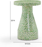 Tov Furniture Halio Green Shell Side Table