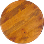SAFAVIEH Home Collection - Karin Side Table, Round Dark Brown Solid Wood Design, Fully Assembled (ACC3730A)