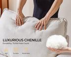 124.8'' Oversized Modular Sofa Comfy Cloud Couch with Storage Wide L-Shaped Sectional Sofa Set with Chaise for Living Room, Covers Washable, 4-Seater with Ottoman, Chenille, White