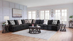 Signature Design by Ashley Lavernett Contemporary Square Oversized Accent Ottoman, Dark Gray