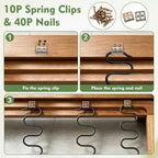 25" Couch Spring Repair Kit, 4Pack Upholstery Spring Seat Repair | for Fixing Sagging Sofa Recliner, 236” Stay Wire/ 4P Springs/ 10P Clips/ 20P Stay Wire Clips/ 40P Nails