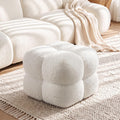 Zesthouse Square Pouf Ottoman Footstool, Modern Vanity Chair for Bedroom