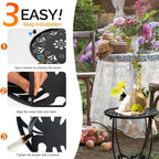 Fashion&cool Outdoor Side Tables, Weather Resistant Metal Patio Side Table, Small Round Outdoor End Table Side Table for Patio Yard Porch Balcony Garden Bedside, Plant Stand for Indoor Outdoor