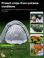 Pop up Greenhouse Tent Cover Plant House,Gardening Flower Sunshine Room with Mesh Windows,Backyard PE Cover for Cold Frost Protector with Stakes and Rope Guys (Mini Size 45″x22″)