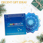 Goolyrusim Wind Spinner Mandala Rich Blue 12inch 3D Stainless Steel Wind Spinners Laser Cut Metal Hanging Wind Sculptures Kinetic Yard Art Decoration Garden Ornament Indoor/Outdoor Décor Worth Gift