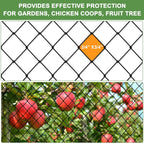 Heavy Duty Garden Netting - 100'x100' Poultry Netting for Chicken Coop, 3/4 Inch Mesh, Protects Fruits, Vegetables Against Squirrels, Deer