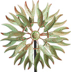 Large Outdoor Metal Wind Spinner,Two-Way Wind Sculptures,360 Degrees Kinetic Wind Spinners Yard Art Decor for Patio, Lawn & Garden 63 * 13.4 Inches