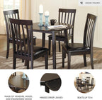 Signature Design by Ashley Hammis Round Dining Room Drop Leaf Table, Seats up to 4, Hinged Drop Leaves, Wood, 36.38" W x 36.38" D x 29.88" H, Dark Brown