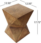 Geometric Side Table: Abstract Hourglass Design Lightweight Concrete Structure - Modern Accent Table for Art Collectors Display Spaces & Gallery Settings