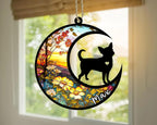 Personalized Dog Memorial, Custom Name Chihuahua Dog Christmas Ornament with Name, Custom Breeds, Pet Loss Light Catcher, Gifts for Lovers Loss of Pet Sympathy on Mothers Day Christmas