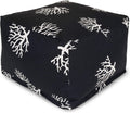 Majestic Home Goods Black Coral Ottoman, Large
