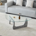 Btrpily Wooden Coffee Table - Modern Marble Coffee Table， Contemporary, Stylish, High-End Furnishing for Your Living Room (Marble Stone, Triangle)