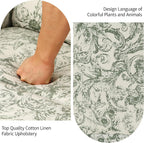 Swivel Glider Floral Recliner Chair, High Back Swivel Rocker Fabric Wingback Chair for Living Room, Rivet Trim Upholstered Armchair Manual Sofa Seating - Rococo Green