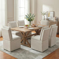 VKNOW Upholstered Dining Chairs Set of 6, Dining Room Chairs with Storage