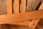 Kodiak Furniture Monterey Futon Set, No Drawers, with Butternut Base and Oregon Trail Saddle Mattress