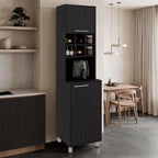Attica Tall Kitchen Pantry Cabinet, 80.3" High Freestanding Double Door Storage Cabinet with 6 Cubbies and 4 Shelves, Modern Large Kitchen Storage Cabinet for Kitchen and Dining Room, Dark Brown