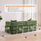 GarveeLife 78.8" Modular Corduroy Sofa Bed,5 in 1 Convertible Futon Floor Couch with Pull-Out Sleeper,Multi-Functional Futon for Living Room Guest Room & Small Spaces