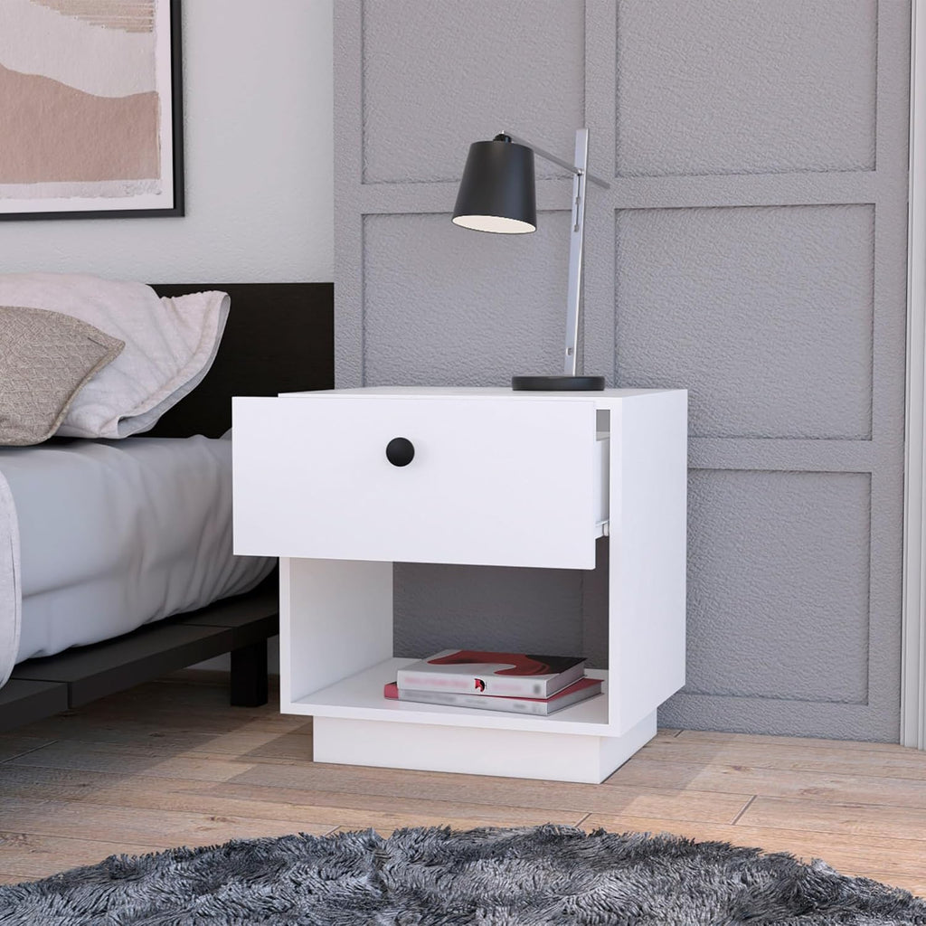 1-Drawer Nightstand,Single Door Cabinet,for Small Spaces