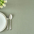 maxmill Lux Faux Linen Table Cloth with Slubby Texture Wrinkle Resistant Anti-Shrink Soft Tablecloth for Kitchen Dining Tabletop for Buffet Banquet Parties Rectangle 60 x 140 Inch Sage Green
