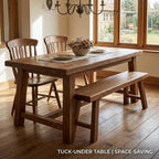 Solid Wood Bench for Entryway, 30" 36" 42" 48" 54" 60" Farmhouse Wood Dining Bench, Rustic Indoor Seating for Kitchen, Living Room & End of Bed(L: 28" x W:12" x H:18")