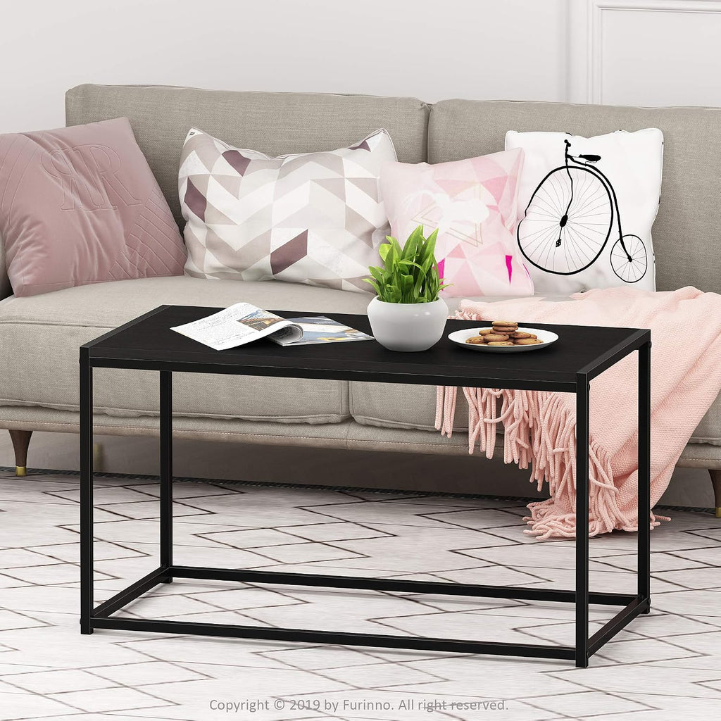FURINNO Camnus Modern Living Coffee Table, Americano, 15.74 in x 30 in x 17.51 in