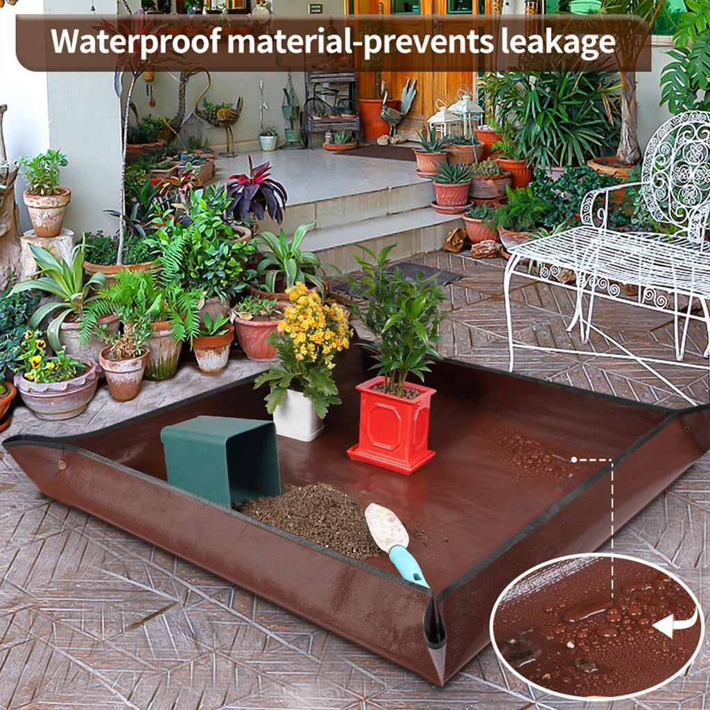 39.5" x 39.5" Extra Large Potting Mat for Indoor Plants Transplanting and Dirt Control Gardening Gifts for Plant Lovers