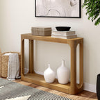 Plank+Beam Forma Console Table, with Shelf, 46 Inch, Pecan