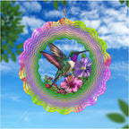 Hummingbird Wind Spinners Garden Decor as Birthday Gifts for Women Mom,12 inch 3D Stainless Steel Hanging Wind Spinner Metal Catchers Kinetic Sculpture for Outdoor Decor, Patio,Yard Decorations