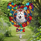 American Eskimo Dog Ears Wind Spinner, American Eskimo Wind Spinner Hanging for Yard and Garden (American Eskimo)