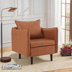 Sepnine Accent Chairs for Living Room Chairs Brown Reading Chair for Bedroom Arm Chair Mid Century Modern Club Chairs Upholstered Comfy Chair for Apartment, Waiting Room