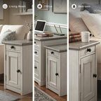 Signature Design by Ashley Bolanburg Farmhouse End Table with USB & Outlets