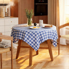 Solid Wood Round Dining Table for 2-4, 31.5-Inch Farmhouse Small Kitchen Table for Dining Room, Kitchen, or Small Spaces (Brown)