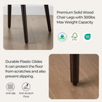 CHITA Mid-Century Modern Dining Chair, Upholstered Fabric Accent Chair for Dining Room, Set of 4,Beige