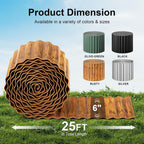Land Guard Corrugated Garden Edging Border, 6"×25' Landscape Paver Edging, Tall Landscape Edging, Fence for Garden, Flower Bed, Lawn and Landscape Edging (Rusty)
