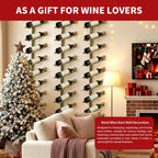 60-Bottle Wall Mounted Wine Rack, 5 Pack Modular Metal Wine Holder, Detachable DIY Wine Storage Rack, Wall Wine Bottle Display for Kitchen Dining Room Pantry Bar (Gold)