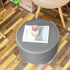 Outdoor Ottoman for Patio, Gray, Outdoor Pouf Footstool,20x12In | All-One Foam Outdoor Pouf, Waterproof Footstool,Patio Footrest, Outdoor Ottoman Footrest ,Extra Seat for Deck Garden Poolside