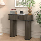 Round Modern Console Table, Mid Century Sofa Table