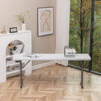 BTExpert 5-Foot Narrow Plastic Folding Training Table, 60” x 18” Portable Commercial Seminar Table, 29” Height, White, Lightweight Indoor Outdoor Event Utility Table