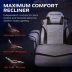 RESPAWN 900 Gaming Recliner Chair with Footrest, Cup Holder and Swivel | Ergonomic gaming recliner with footrest, cup holder, lumbar support, 135° recline & 360° swivel for console gaming