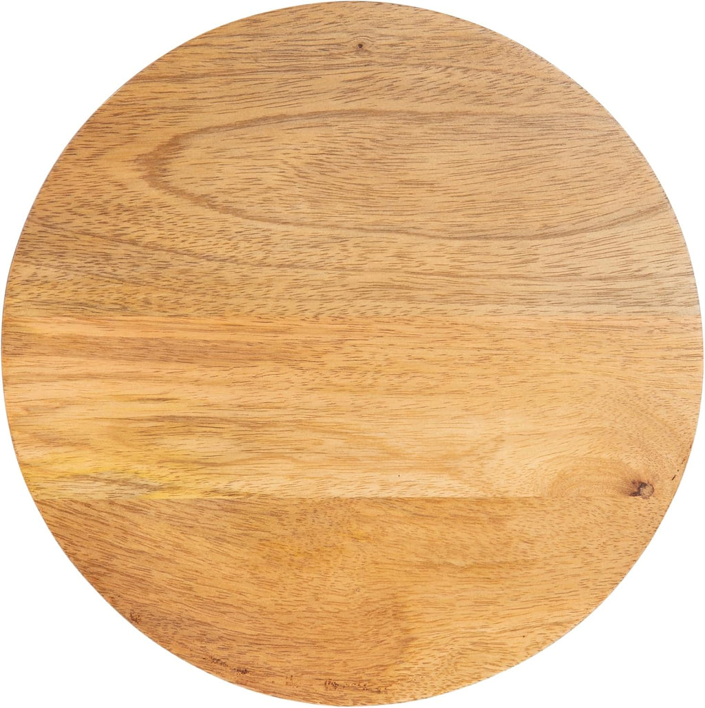 Kate and Laurel Hemingson Modern Mango Wood Round Drink Table, 10 x 10 x 22, Natural Wood, Mid-Century Circle Pedestal Table for Use as Bedroom Nightstand, Indoor Plant Stand, or Living Room Accent