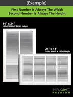 HVAC Premium 16 x 8 Duct Opening Steel Return Air Filter Grille, for 1-inch Filter, Removable Door, Flat Stamped HVAC Vent Cover Grille, Outer Dimensions 18.5 x 10.5