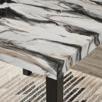Roundhill Furniture Cavira Modern Faux Marble Counter Height Dining Table