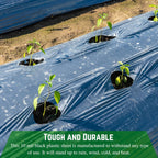 Farm Plastic Supply - Black Plastic Sheeting - 10 mil - (2.5' x 100') - Polyethylene Vapor Barrier Plastic Tarp, Black Painters Tarp, Heavy Duty Roll