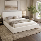 Queen Bed Frame w/ Classic Headboard, Cloud Upholstered Platform Bed Frame