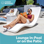 Coast Modern in Pool Lounge Chair - Waterproof & Weighted Chaise Lounger - Outdoor Pool Furniture for Patio or in Baja Shelf