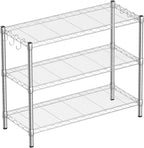 3-Shelf Adjustable Metal Shelf Wire Shelving Storage Rack for Office,Kitchen,Bedroom,Bathroom,Laundry,Pantry Basement,Garage(Chrome,36" L x 14" W x 30" H)