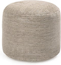 Anji Mountain 17" H x 22" W Handmade Pouf Ottoman for Living Room & Couch