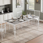 IDEALHOUSE 78 Inch Farmhouse Dining Table for 6-8 People, Rectangular Wood Kitchen Table with Heavy Duty Legs, Kitchen Dining Room Table for Dining Room Kitchen, Wash Grey