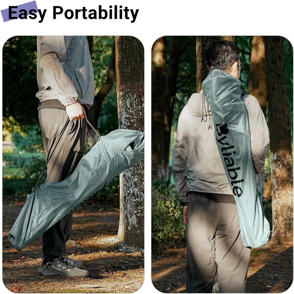 Camping Chairs Portable Folding Lightweight Outdoor Lawn Chair for Adults with Cooler Bag, Cup Holder and Side Pocket for Camping, Beach, Sports, Hiking, Fishing, Gray Black
